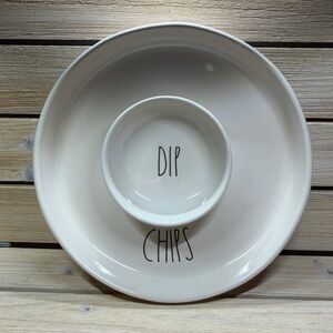 Rae Dunn Chips & Dip 10” bowl is attached